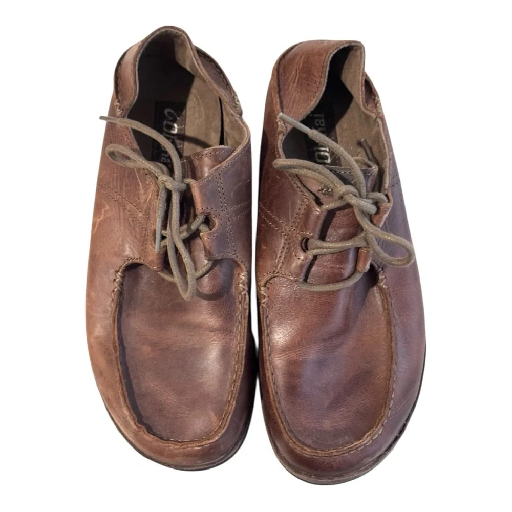 Olukai Nalukai Brown Leather Tie On Loafer‎ Men's Shoe 9.5M